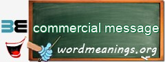 WordMeaning blackboard for commercial message